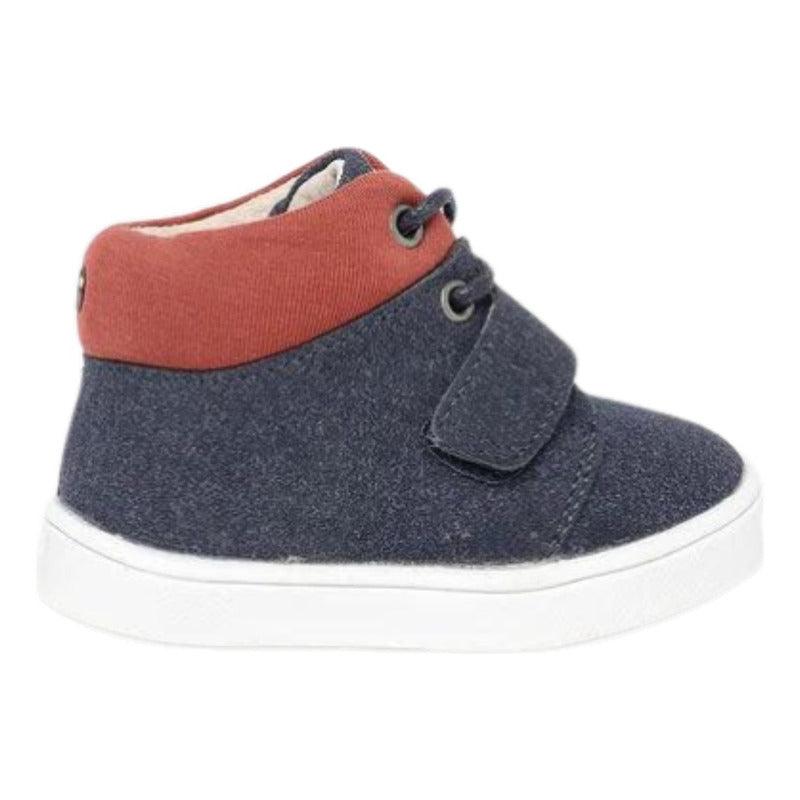 Botín Urbano De Niño Velcro Y Cordones Opaline - Louicid