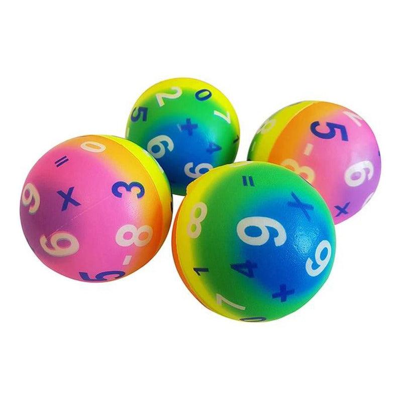 Pack 9 Pelotas Antiestrés Con Números Para Cumpleaños Glam - Louicid