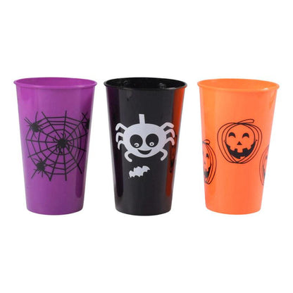 Set De 4 Vasos Plásticos Reutilizables 450ml Para Halloween - Louicid