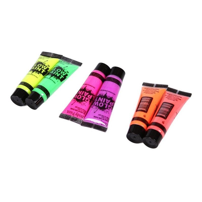 Pintura Flúor 10ml Fiesta Neón Celebración Pinta Cuerpo - Louicid