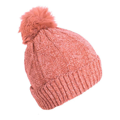 Gorro De Invierno Con Pompón Peludo Estilo Trenzado - Louicid