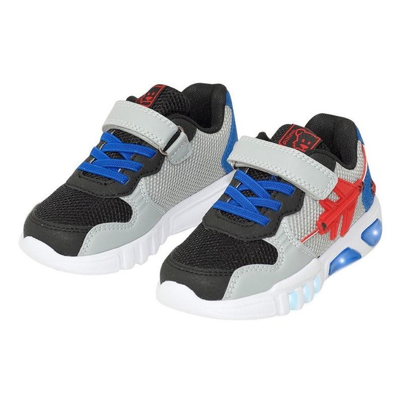 Zapatilla De Niño Gris Con Luces Led Shine & Play - Louicid