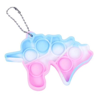 Llavero Unicornio Pop It Tie Dye Regalo Cumpleaños - Louicid