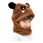 Pasamontaña De Felpa Oso Panda Gorro Con Cuello Infantil - Louicid