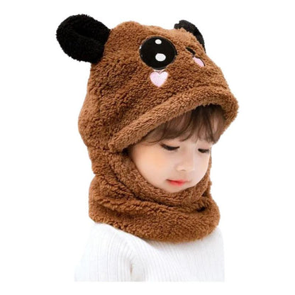 Pasamontaña De Felpa Oso Panda Gorro Con Cuello Infantil - Louicid