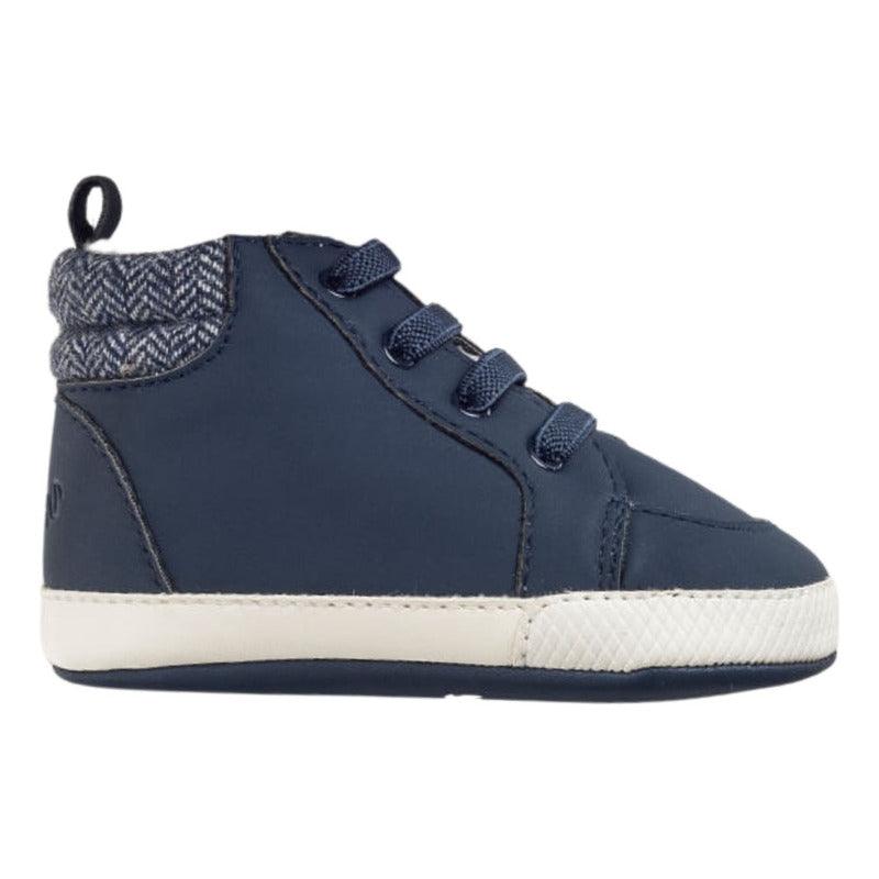 Botín Bebe Niño Cordones Azul Opaline - Louicid