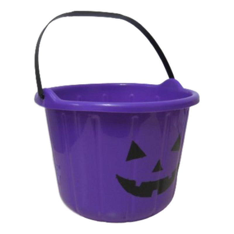 Balde Para Dulces Halloween Diseño Calabaza - Louicid