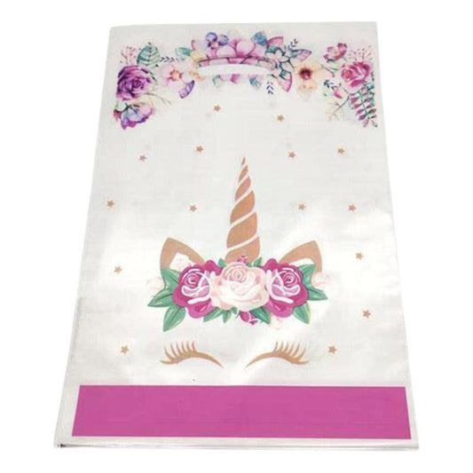 Bolsas Para Dulces Unicornio Flor 6pcs Cumpleaños