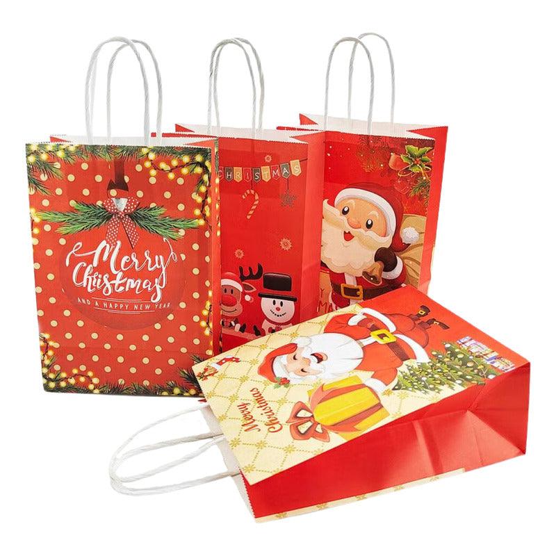 Bolsa Para Regalo Pascuero Pequeño 33x26x12cm Diseño Navidad - Louicid