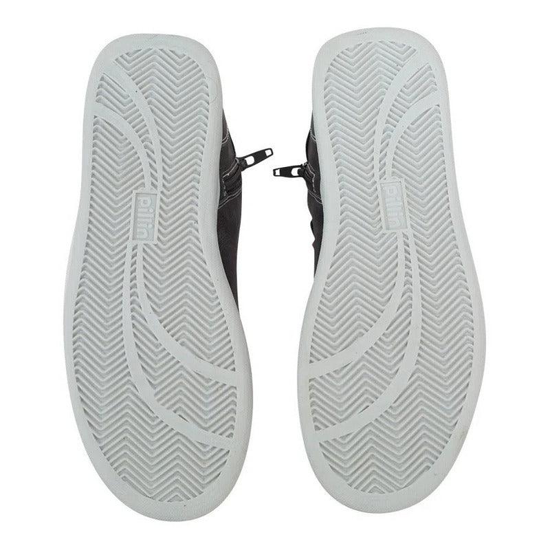 Zapatilla De Niña Cordones Con Luces Led Gris - Louicid