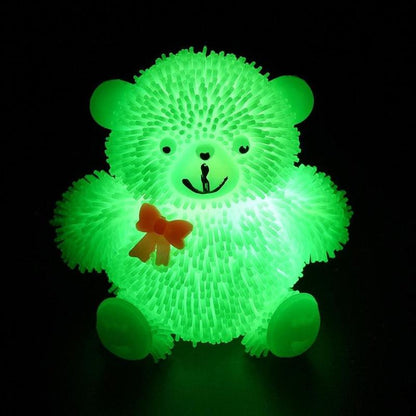 Osito Puffer Con Luz Anti Estrés Color Surtido Zoo Glam - Louicid