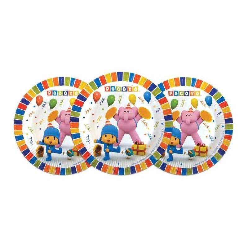 Set 6 Platos De Cartón Pocoyo Para Cumpleaños - Louicid