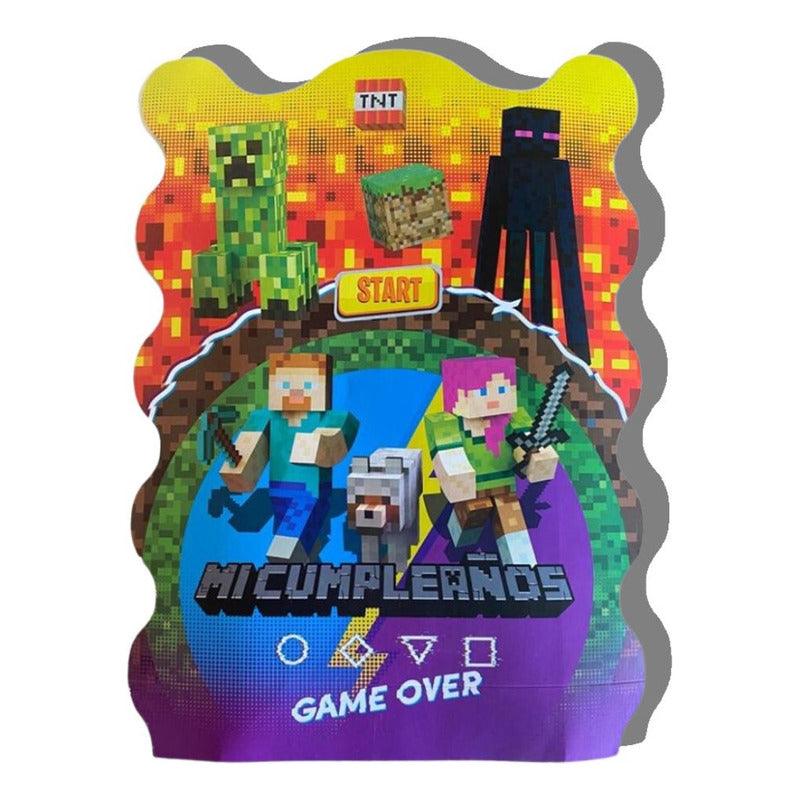 Piñata 3d Minecraft 36x29cm Decoración Cumpleaños Party - Louicid