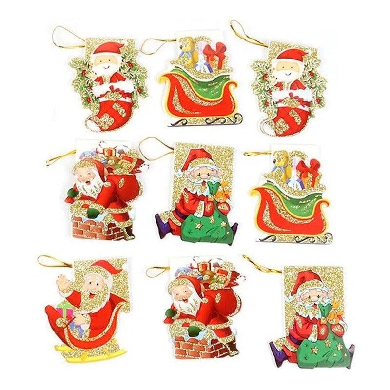 Pack 9 Tarjetas Navideñas 7x8cm Celebraciones Belina - Louicid