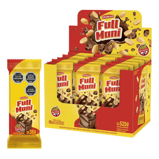 Caja 15 Chocolates Con Leche Y Maní De 35gr Libre De Gluten - Louicid