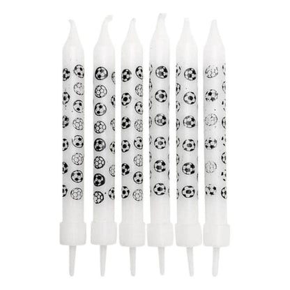 Set 6 Velas Para Cumpleaños Pelota Futbol Decoración - Louicid