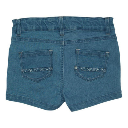 Short Mezclilla De Niña Con Cinta Macramé Pillin - Louicid