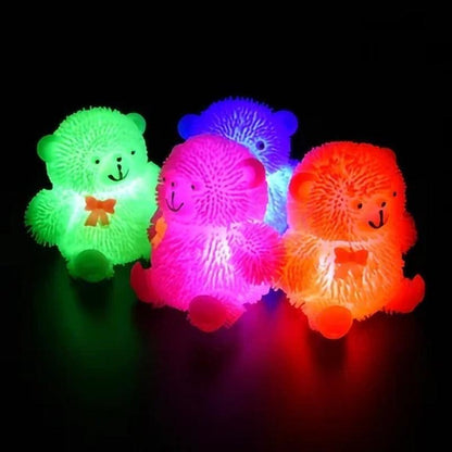 Osito Puffer Con Luz Anti Estrés Color Surtido Zoo Glam - Louicid