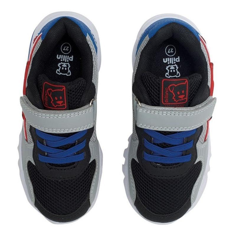 Zapatilla De Niño Gris Con Luces Led Shine & Play - Louicid