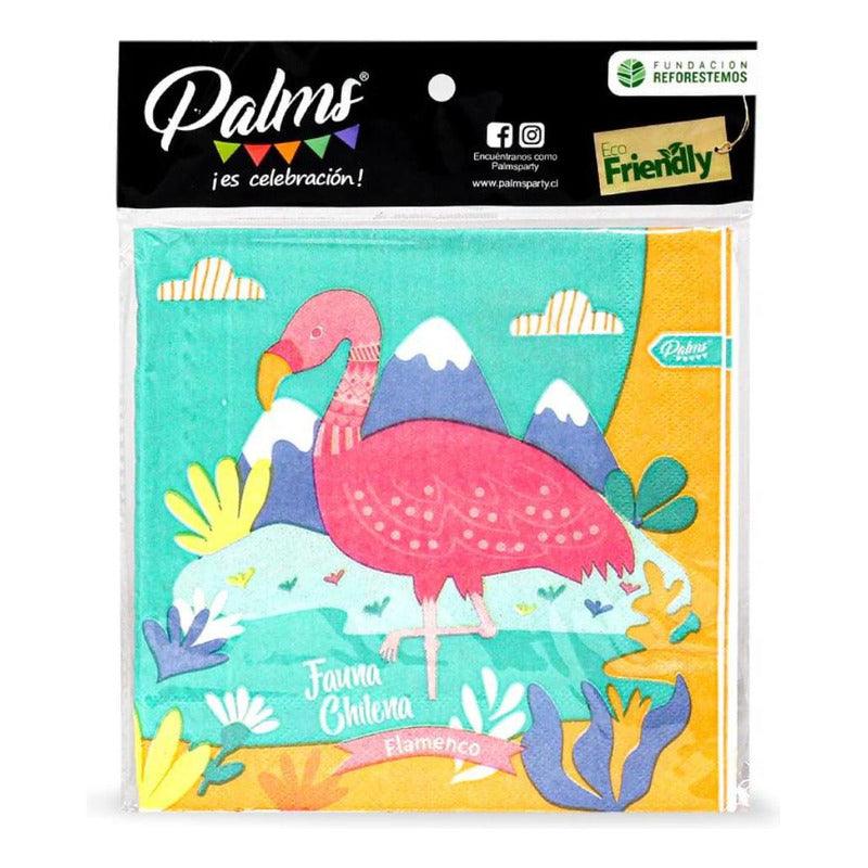 Set 12 Servilletas De Cumpleaños Fauna Chilena Palms - Louicid