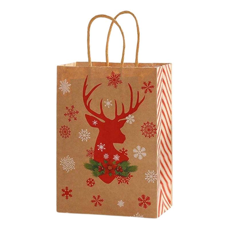 Bolsa Para Regalo Icono Navideño 26x21x10cm Diseño Navidad - Louicid