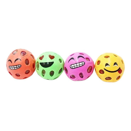 Pack 4 Pelotas Antiestrés Caritas De Colores Squish Ball - Louicid