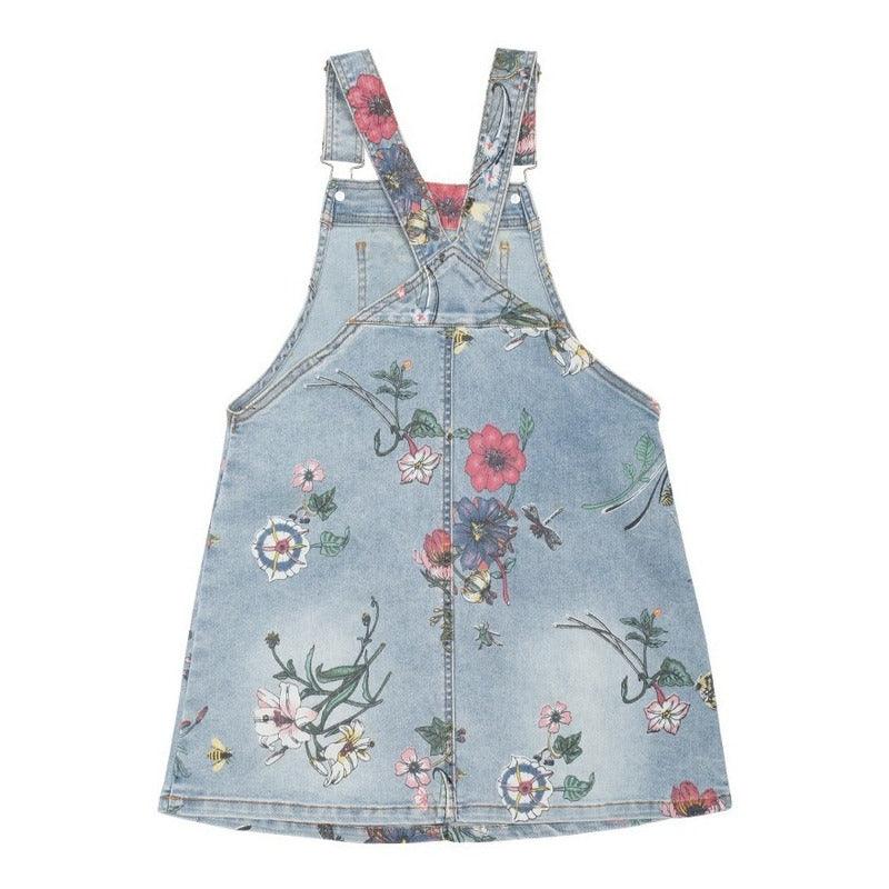 Vestido Mezclilla De Niña Print Floreado - Louicid