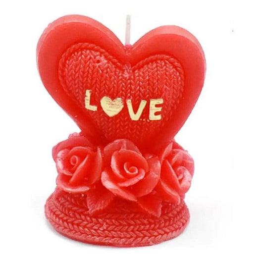 Vela Corazón Y Rosa Love San Valentín Decoración Belina - Louicid