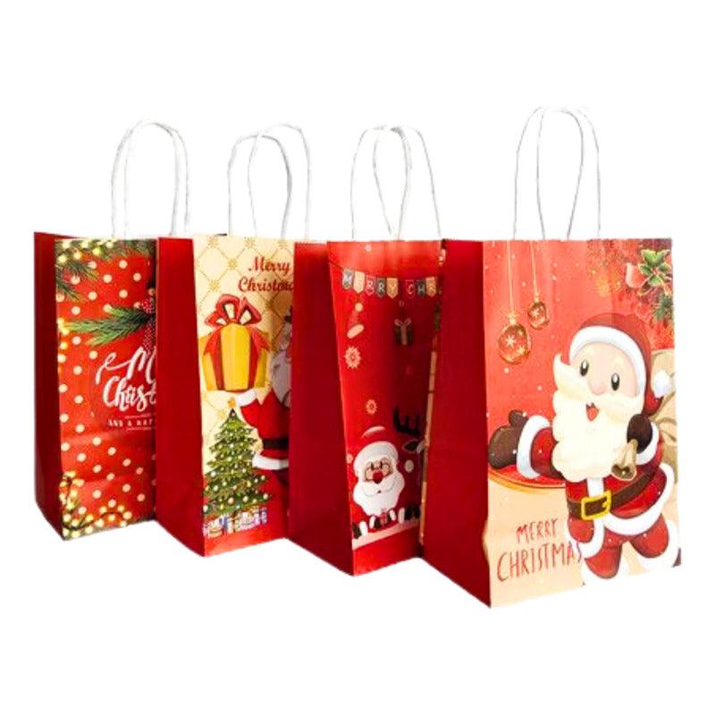 Bolsa Para Regalo Pascuero Pequeño 33x26x12cm Diseño Navidad - Louicid