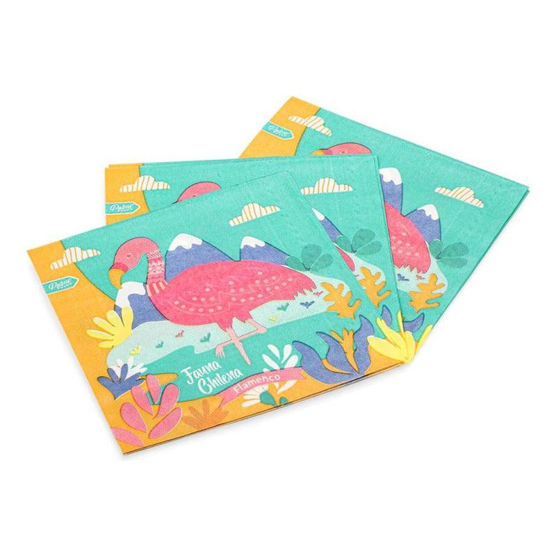 Set 12 Servilletas De Cumpleaños Fauna Chilena Palms - Louicid
