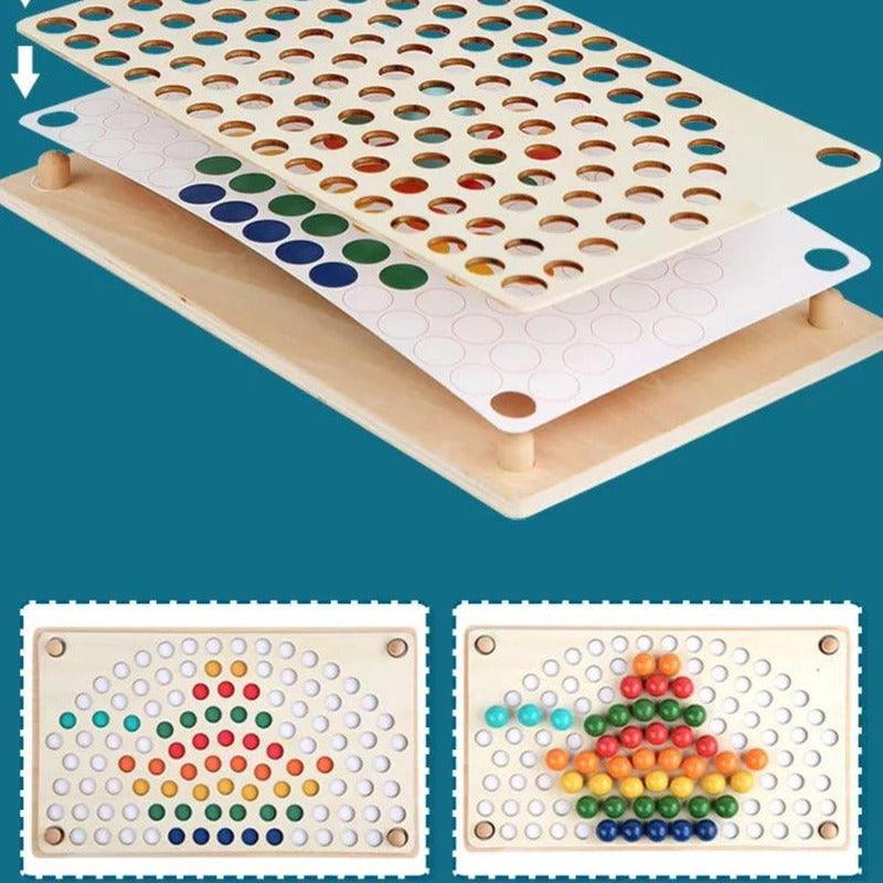 Tablero Educativo De Arcoíris Montessori Juguete Para Niños - Louicid