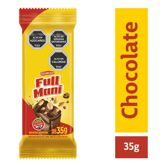 Chocolate Con Leche Y Maní 35gr Libre De Gluten Full Maní - Louicid