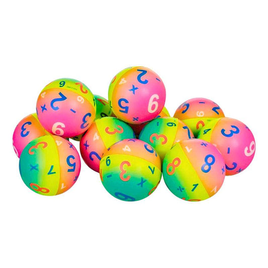 Pack 9 Pelotas Antiestrés Con Números Para Cumpleaños Glam - Louicid