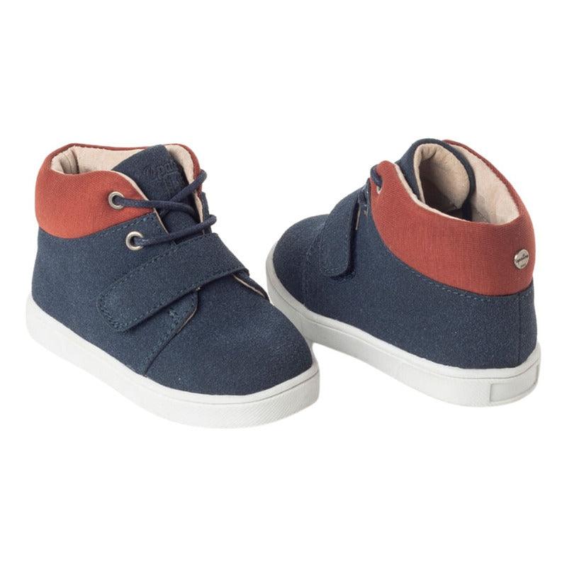 Botín Urbano De Niño Velcro Y Cordones Opaline - Louicid