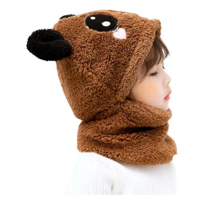 Pasamontaña De Felpa Oso Panda Gorro Con Cuello Infantil - Louicid