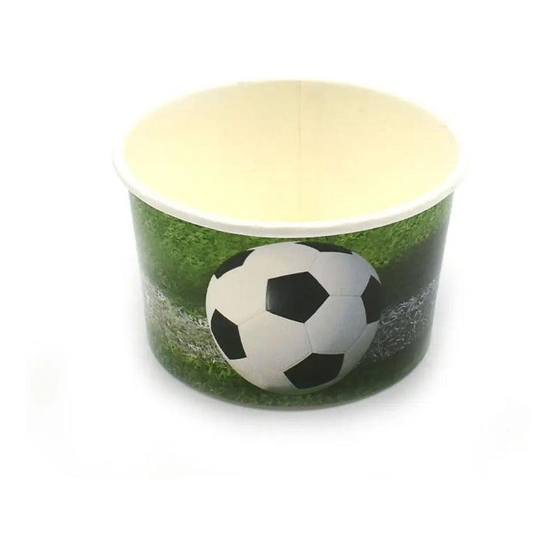 Pote Para Helado Futbol 6pcs Para Cumpleaños - Louicid