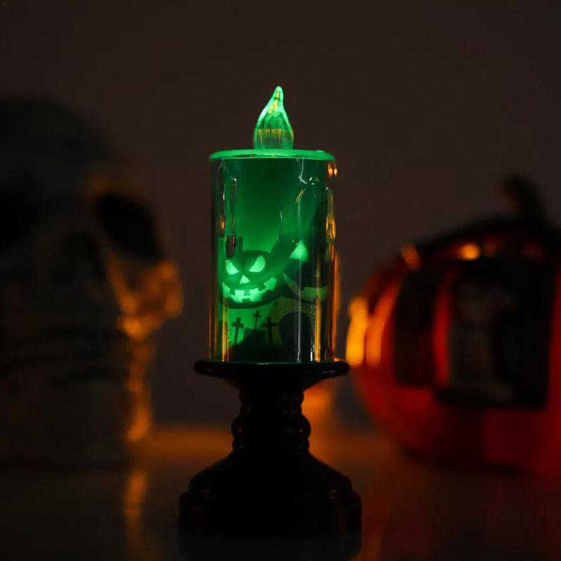 Set 3 Lamparas Con Luz Led Vela Decorativa Para Halloween - Louicid