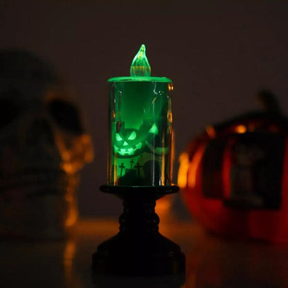 Set 3 Lamparas Con Luz Led Vela Decorativa Para Halloween - Louicid