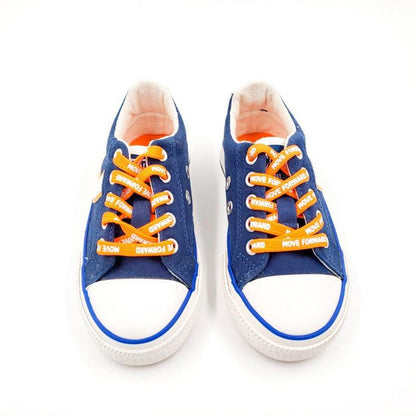 Zapatilla De Niño Cordones Estampados Azul - Louicid