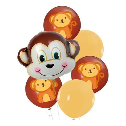 Set Globos Látex Estampado Animales 6pcs Decoración Belina - Louicid