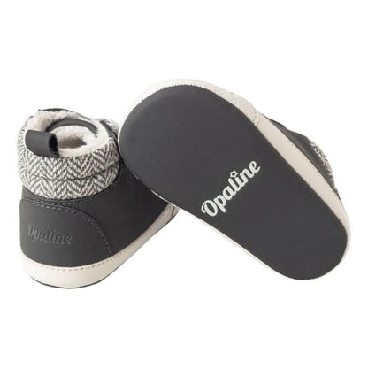 Botín Bebé Niño Cordones Gris Opaline - Louicid