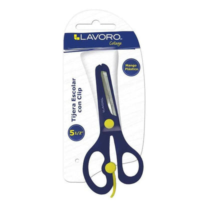 Tijera Escolar Con Clip De 5 1/2 Pulgadas Lavoro - Louicid