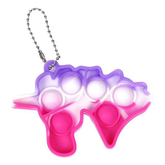 Llavero Unicornio Pop It Tie Dye Regalo Cumpleaños - Louicid