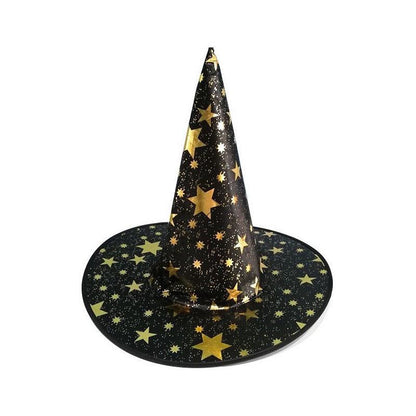 Sombrero De Bruja Estrella Gold Para Halloween Big Party - Louicid
