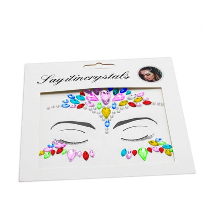 Sticker De Gemas Para Cara Y Cuerpo Variedad De Colores - Louicid