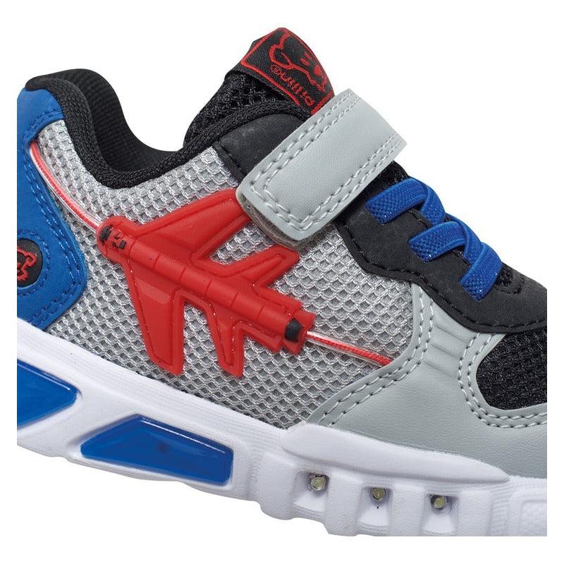 Zapatilla De Niño Gris Con Luces Led Shine & Play - Louicid