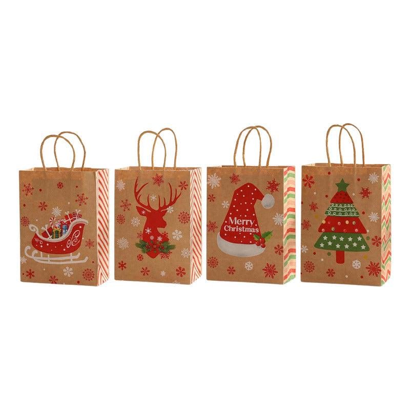 Bolsa Para Regalo Icono Navideño 26x21x10cm Diseño Navidad - Louicid