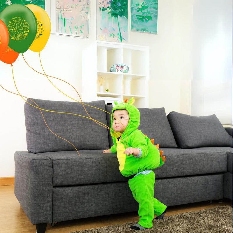 Globos Dinosaurio Animado 12pcs Decoración Para Cumpleaños - Louicid