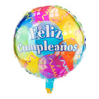 Globo Aluminio Redondo Feliz Cumpleaños Decoración Palms - Louicid