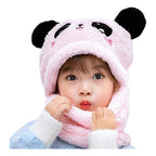 Pasamontaña De Felpa Oso Panda Gorro Con Cuello Infantil - Louicid